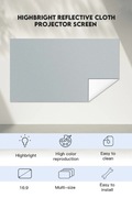 Ekran do Projektora * Nowy - Rózne Rozmiary w Calach