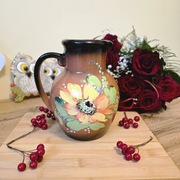 Dzbanek ceramiczny 2l – ręcznie malowany, czerwona glina