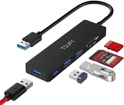 TSUPY Switch Hub USB 3.0 5-w-1 z czytnikami kart – szybki i wydajny