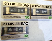 Trzy Kasety TDK SA-X 90 1986 rok rynek Europejski
