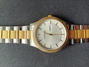 Titan Quartz Analog z Day and Date Silver Dial Dwukolorowy