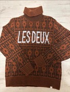 Les Deux Ezra Heavy Jacquard Cardigan men sweter golf męski wełniany 
