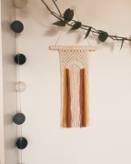 Makrama diy boho zawieszka ozdoba na ścianę tęcza