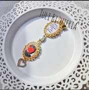 Medalion zawieszka do bukietu ślubnego ze zdjęciem tekstem marynarki ślub