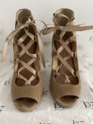 Buty szpilki sandały  Loft37 zamsz 100%