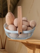 Pisanka drewno bukowe jajko decoupage 21 sztuk małe duże komplet Nowe