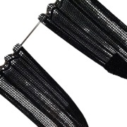 2 x firana zasłona siatka kratka czarna przelotki 140x250