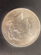 moneta  DOLAR POKOJU - srebrna oryginalna   1922    -4