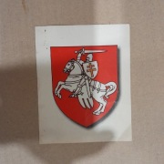 Naklejka herb Pogoń Pahonia Vytis lata 2000 Białoruś Mińsk