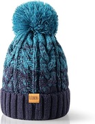 Czapka zimowa damska REDESS z pomponem – ciepła, podszyta polarem