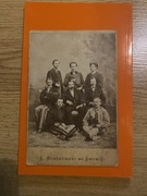 Fotografia zbiorowa z 1870 roku autografy, zakład J. Blachowski Lwów