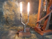 Lampka loftowa, industriaona, z rur hydraulicznych