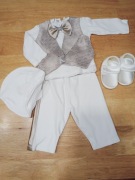 Komplet 4 częściowy, ubranko do chrztu , święta, komunii ,wesela,