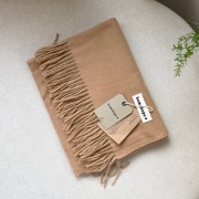 Szal kaszmirowy BEŻOWY 210X70 cm home&hope