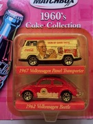 VOLKSWAGEN PANEL TRANSPORTER&VOLKSWAGEN BEETLE MATCHBOX  COCA-COLA