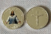 Jezus Zbawiciel-moneta posrebrzana