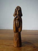 Stara figurka drewniana słowiańska / ludowa 14,5 cm ZOBACZ 
