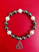 Bransoletka Perła Majorka Hematyt Stal 17,5cm