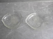 Patera półmisek w kształcie ryby Huta Szkła Ząbkowice z PRL - u