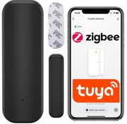 Czujnik otwarcia okien drzwi ZigBee TUYA czarny kontaktron CZARNY