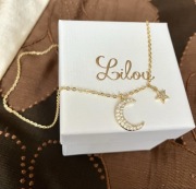 Naszyjnik Lilou księżyc i gwiazdka 
