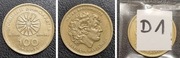 100 Drachma (Grecja) z 1990r. z głową Aleksandra Wielkiego - super stan.