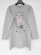Lee Cooper Originals piżamka sukienka z kotkiem śliczna ciepła miła szara