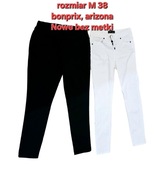 Spodnie damskie białe i czarne, arizona bonprix 38 M Nowe