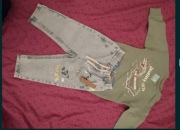 Zestaw nowy bluza i jeansy 86