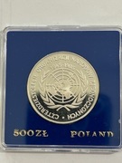 40-LECIE ONZ 500 zł 1985 srebrna moneta kolekcjonerska