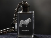 Shetland Pony brelok sześcienny ŚWIECĄCY Koń