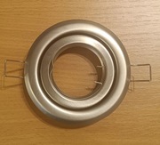 Oprawa halogenowa, sufitowa, wpuszczana wewnętrzna, srebrna satyna