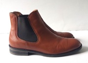 Skórzane sztyblety damskie - SELECTED HOMME, jak nowe, 27,5 cm