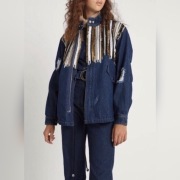 Kurtka jeansowa, denim, katana Honey Punch cekinyM