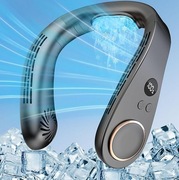 Wentylator na szyję z płytą chłodzącą - 5500 mAh w kolorze czarnym