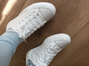 BIAŁE TRAMPKI DAMSKIE CONVERSE 37,5 WKŁADKA 24 CM IDEAŁ!!!