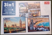 Puzzle 1000x3 Trefl 93504 New York, London, Valencia