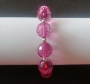 Bransoletka fioletowa kula dyskotekowa