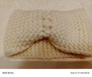 ciepła opaska na czoło .