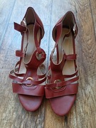 Balbina - Wygodne Sandały Na Obcasie – Brązowe (rozmiar 37)