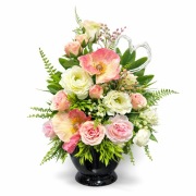 Kompozycja nagrobna do wazonu grób cmentarz stroik wiązanka różowa