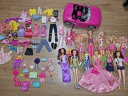 Lalki Barbie + samochód barbie