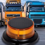 Lampa ostrzegawcza LED solarna kogut magnes