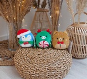 Oryginalne Squishmallows Jones Zumir Puff Świąteczne 13 cm x 3 szt