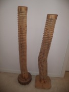 Stojaki drewniane do płyt CD vintage PRL