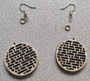 Kolczyki handmade baza decoupage kol36