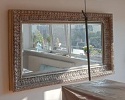 DUŻE KRYSZTAŁOWE LUSTRO w ozdobnej ramie wymiar: 212 x 117 x 13 cm