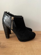 H&M botki 37 czarne platforma obcas