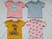 tshirty 80 koszulki bluzki krótki rękaw 9-12msc