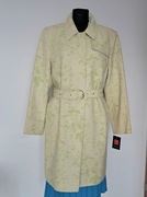 Płaszcz damski Nowy L40 miętowy zielony kremowy 